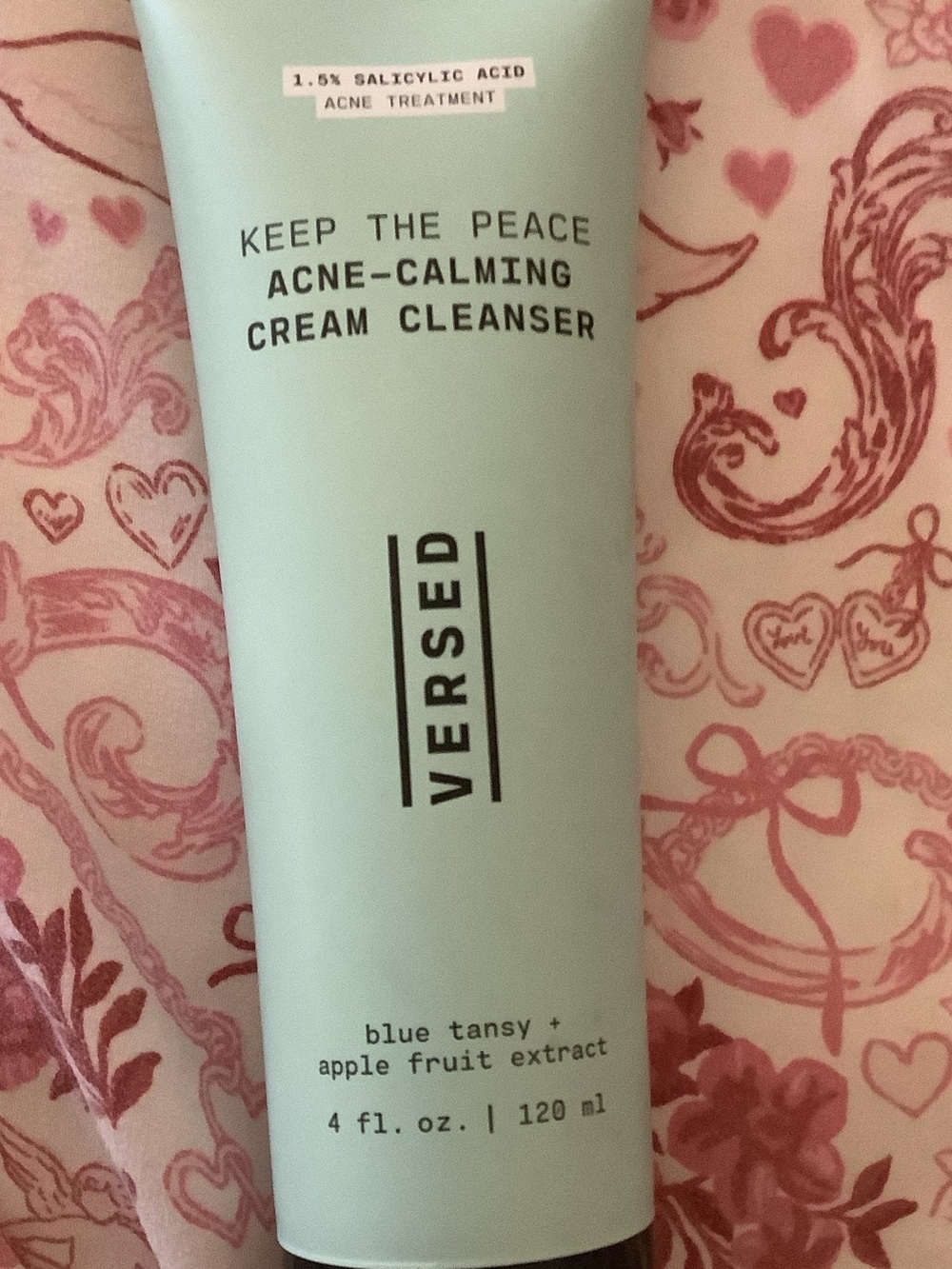 Versed Keep The Peace Acne-Calming Cream Cleanser — Mint Green 4 Oz